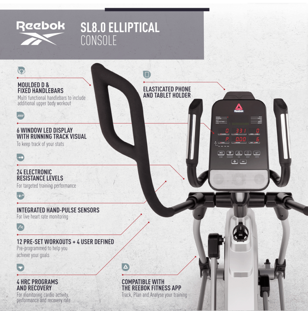 เครื่องเดินวงรี Reebok Fitness SL8.0 Elliptical 
